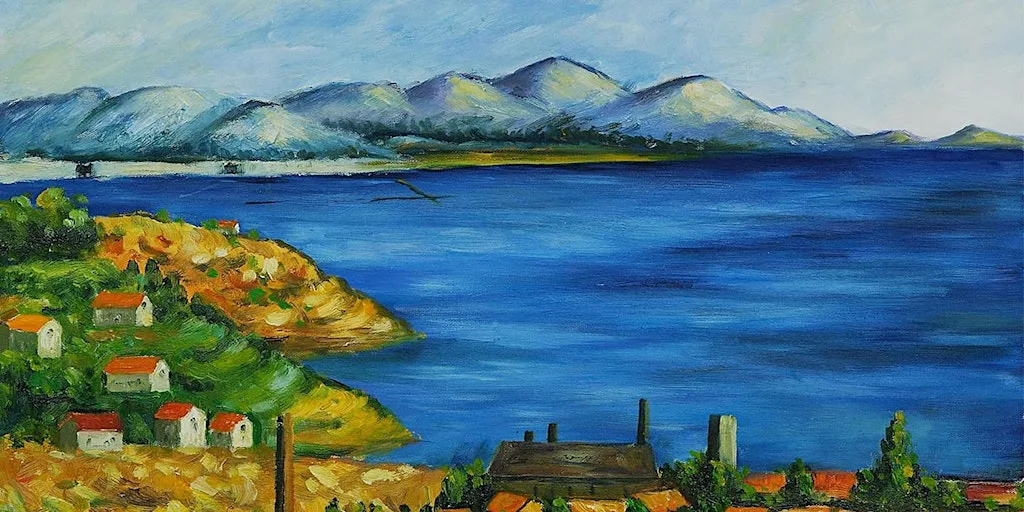 Sip & Paint Cezanne Bay Of Marseilles at London Art Bar, Holborn