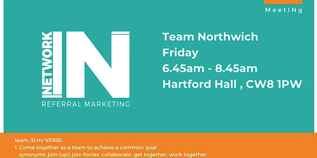 NetworkIN Team Northwich Breakfast Fortnightly Meeting at Hartford Hall, Hartford