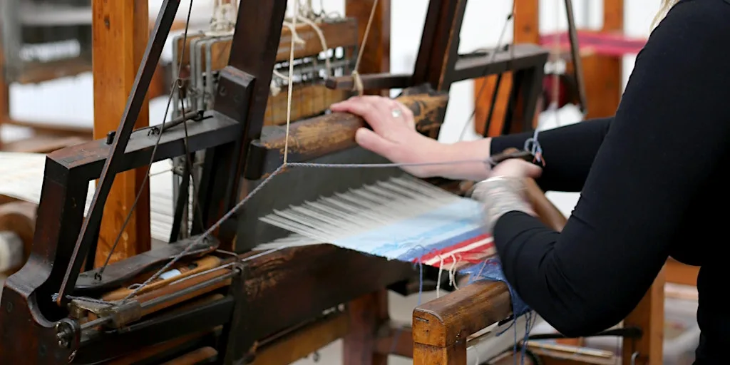 Intermediate Weaving Course - how to set up a loom at Sunny Bank Mills Gallery