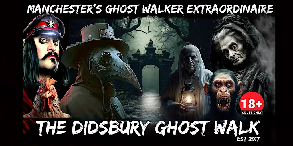 FLECKY BENNETT’S THE DIDSBURY GHOST WALK at OUTSIDE THE “GATES OF HELL” Next Door to Ye Olde Cock Inn