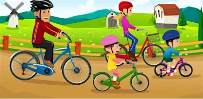 Family Fun Ride (approx. 5-mile ride) (A4A) at Thompson Park cycling skills area. Located in the middle of the park close to the big slide.