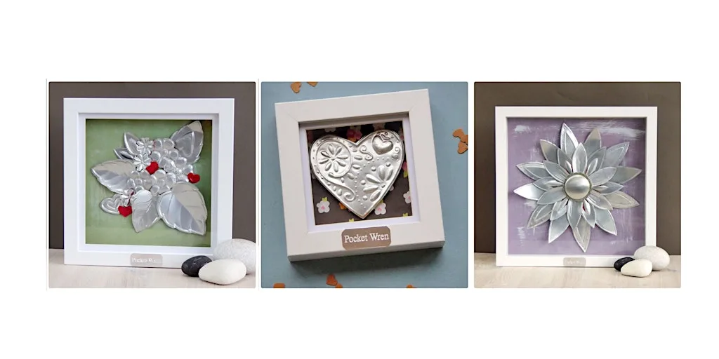 Embossed Upcycled Metal Art at The Craft House