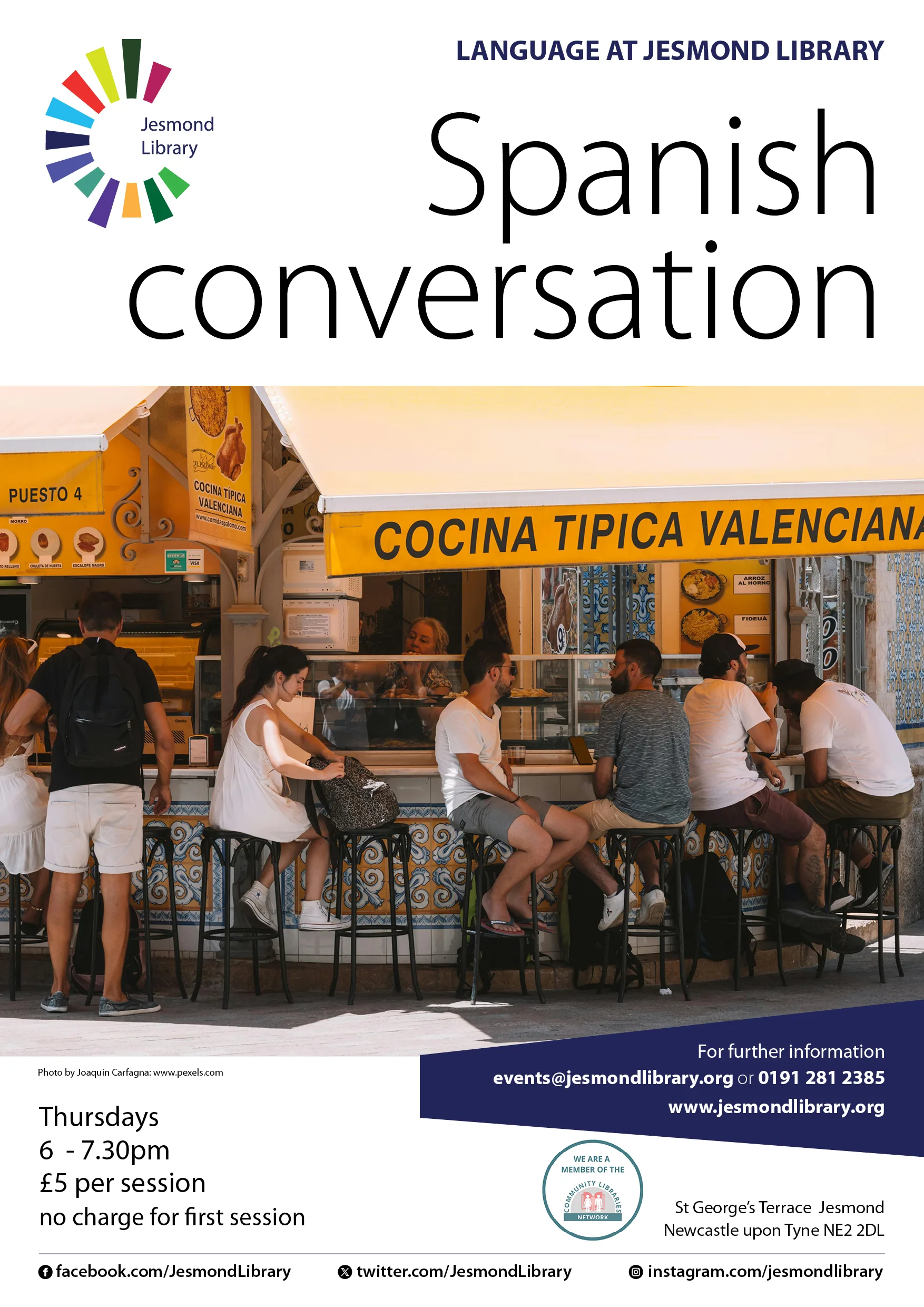 Spanish Conversation at Sid Chaplin room