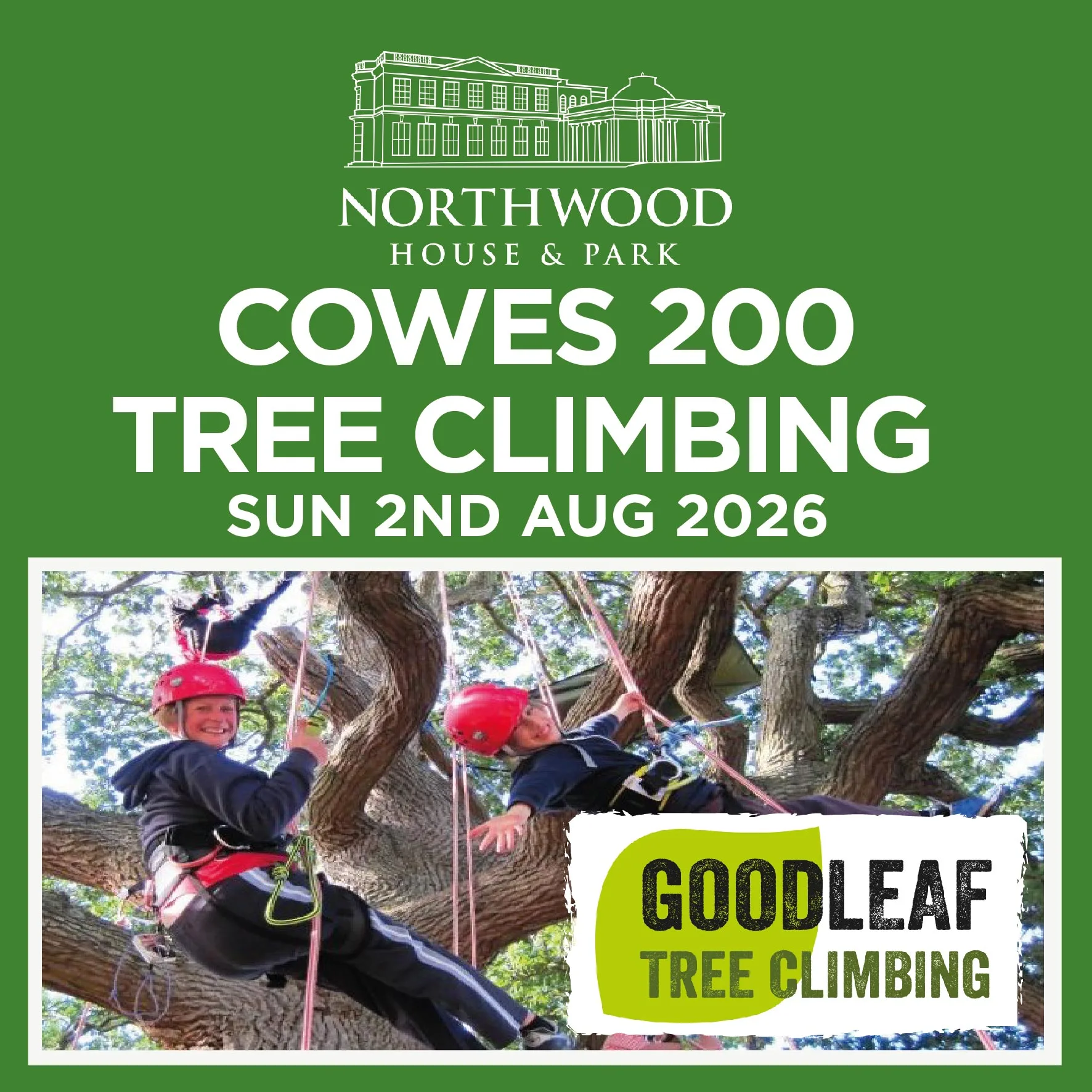 Cowes 200: Tree Climbing in Northwood Park with Goodleaf at Northwood House