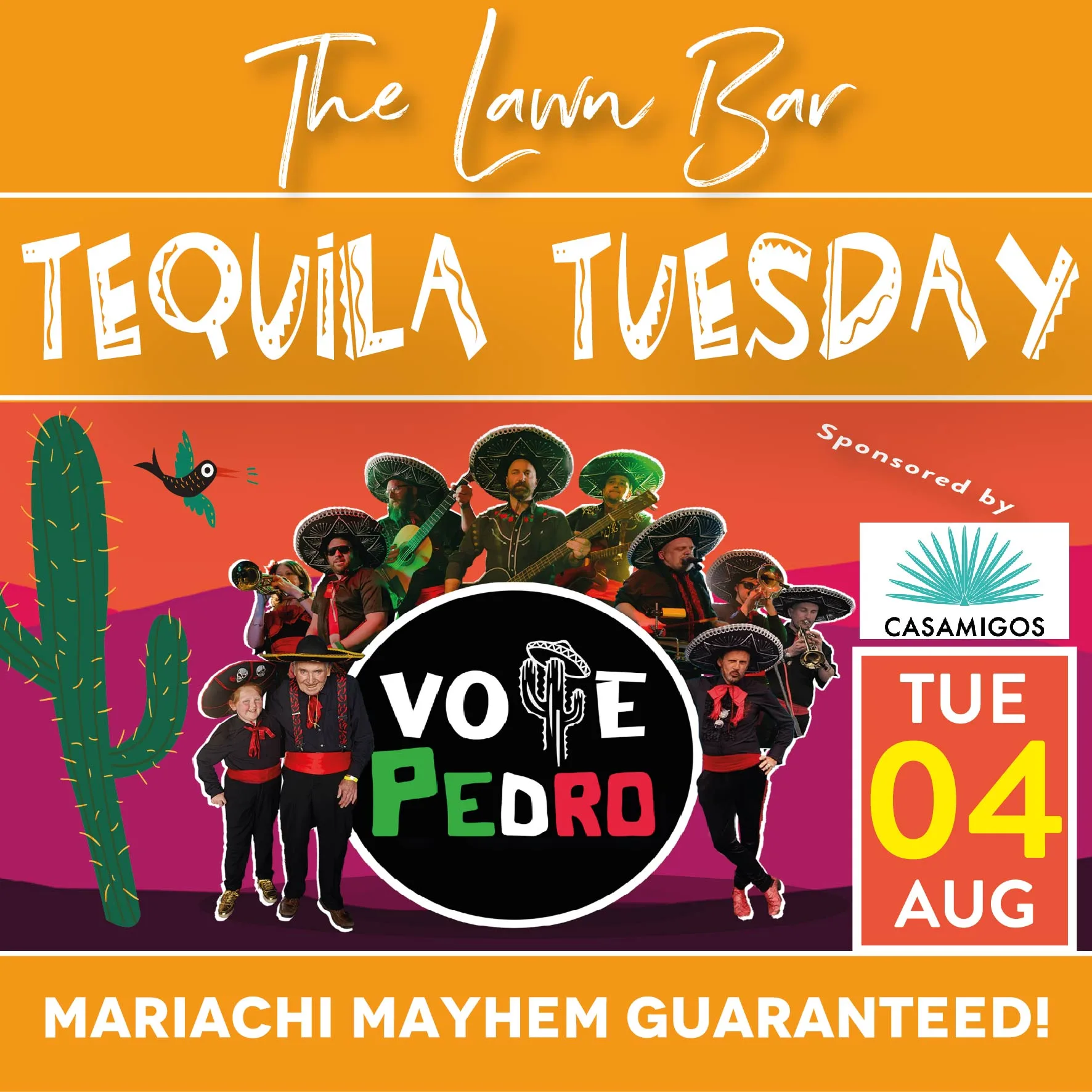 TEQUILA TUESDAY – VOTE PEDRO