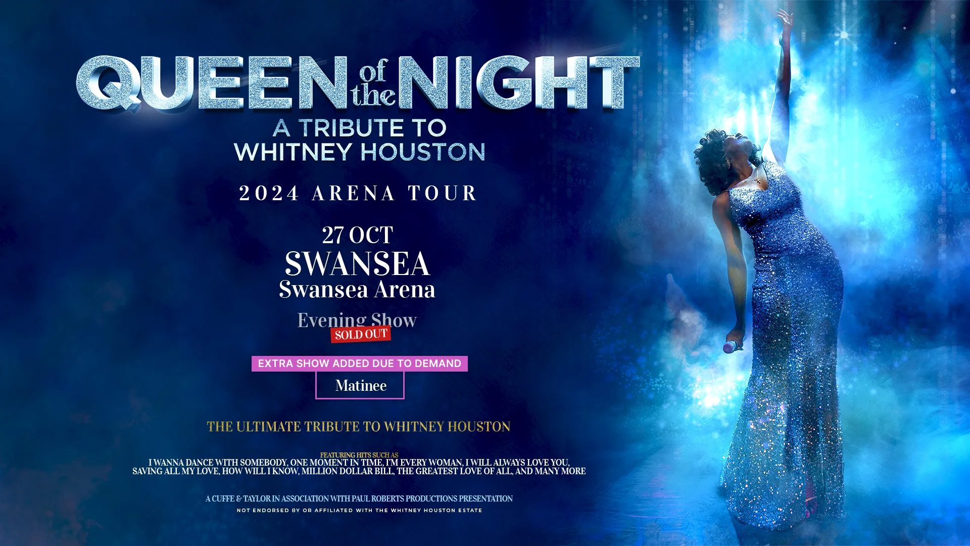 Queen of the Night - A Tribute to Whitney Houston at Swansea Building Society Arena