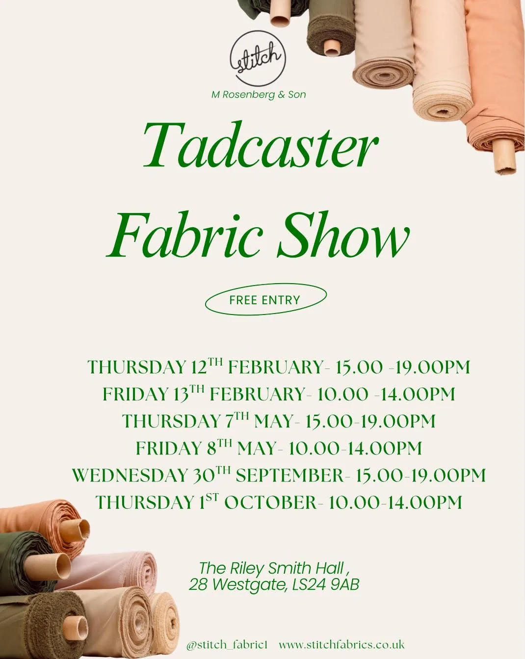 Fabric Sale with Stitch at Riley Smith Hall