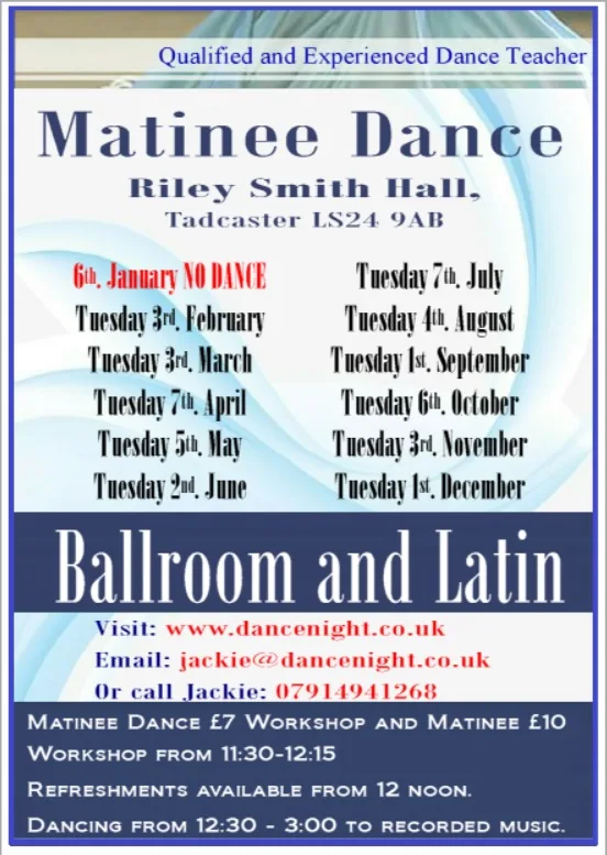Matinee Ballroom, Strictly Ballroom and Latin Social Dance at Riley Smith Hall