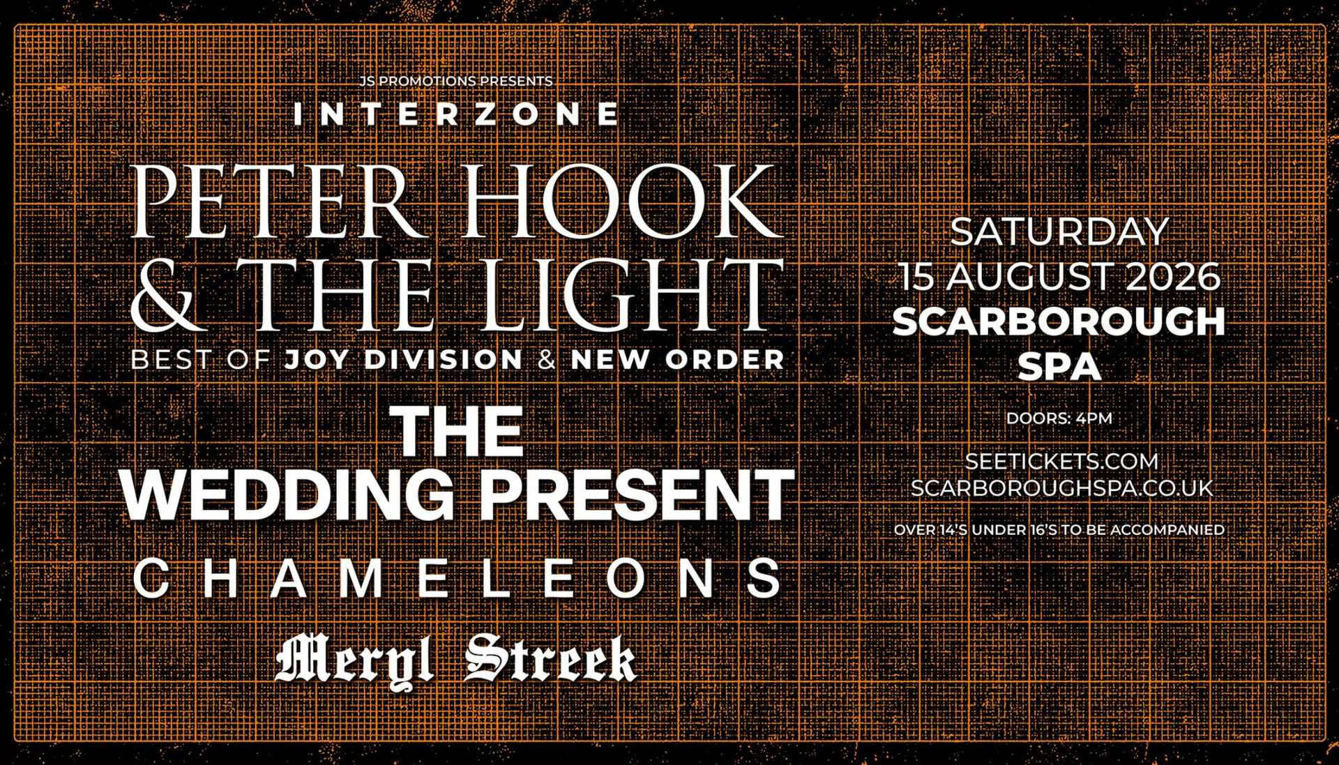 Interzone - Ft Peter Hook & The Light, The Wedding Present, Chameleons at Scarborough Spa Grand Hall