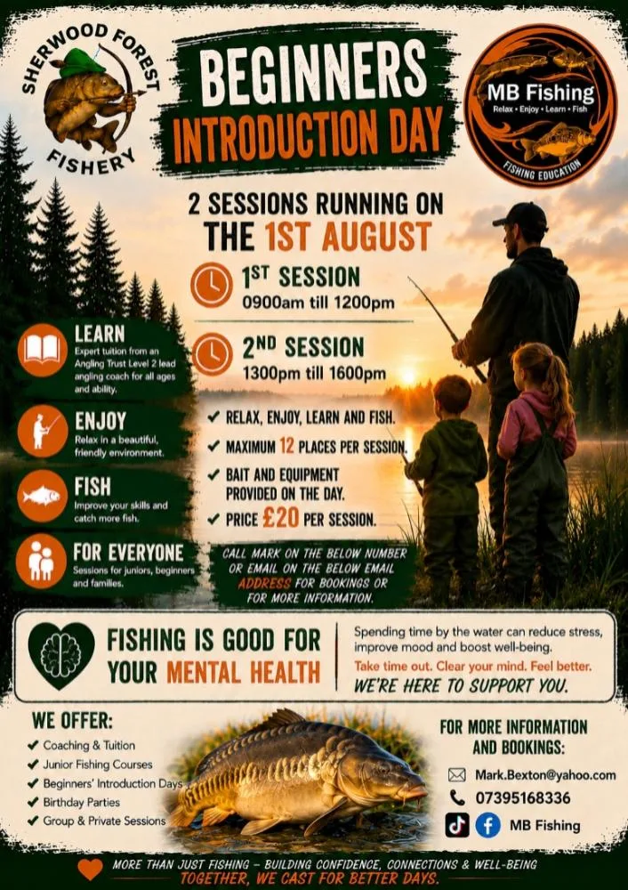 Beginners Introduction Day at Sherwood Forest Fishery