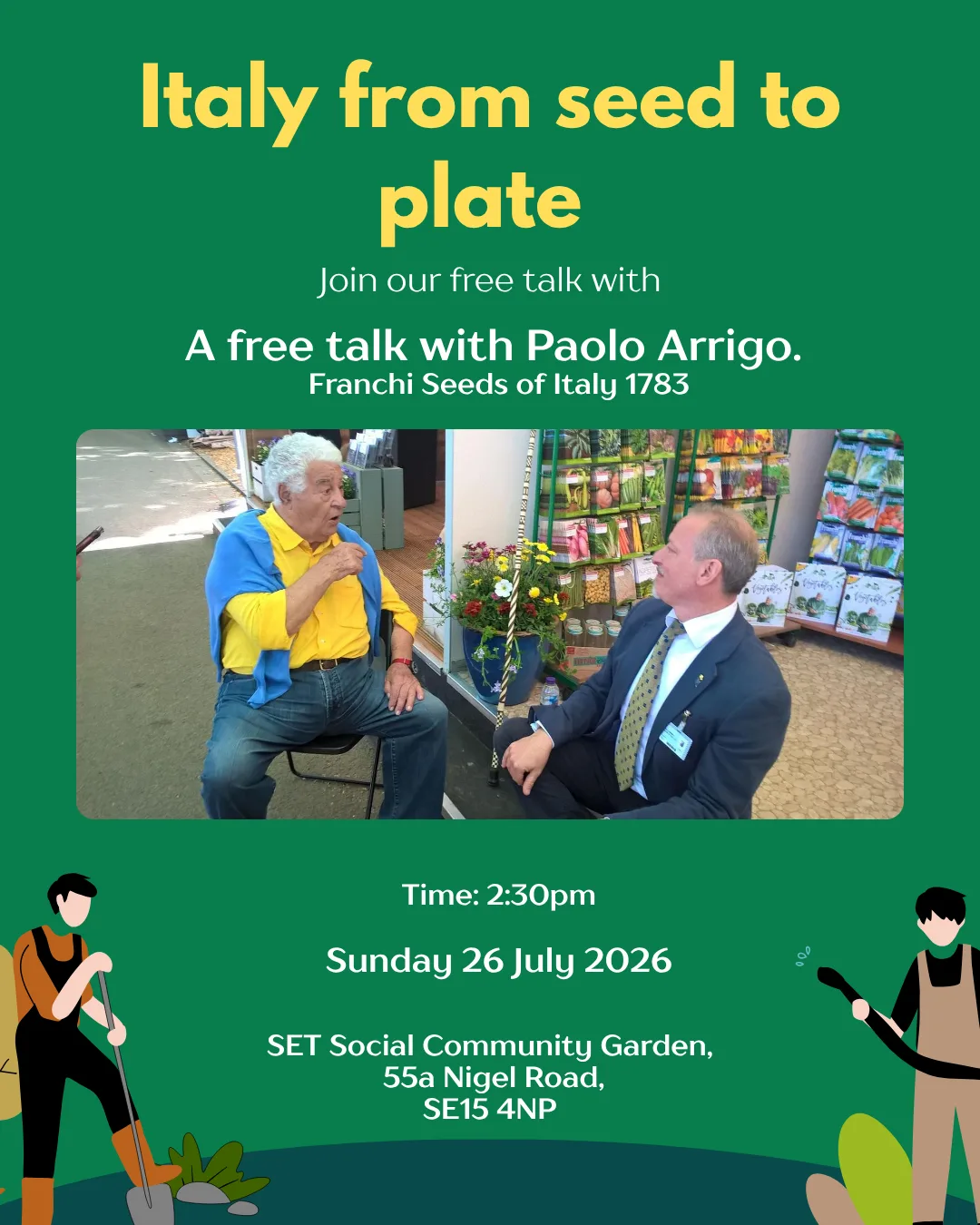 ‘Italy from Seed to Plate’: A Talk with Paolo Arrigo at SET Social