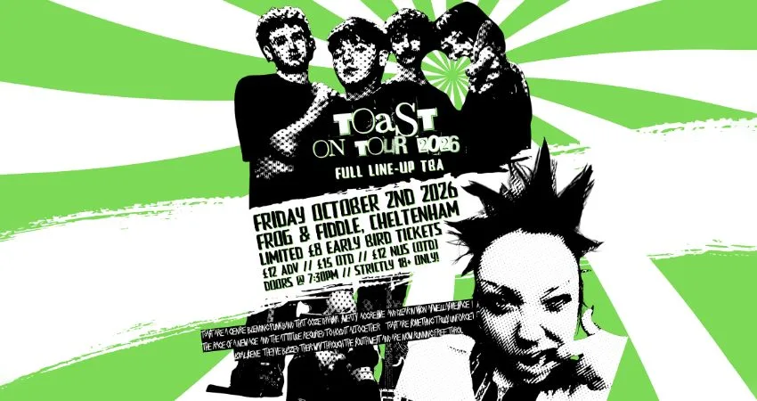 TOAST ON TOUR 2026! - FULL LINE-UP TBA at The Frog and Fiddle