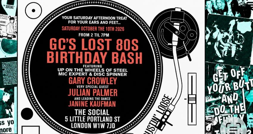 Gary Crowley’s Lost 80s at The Social