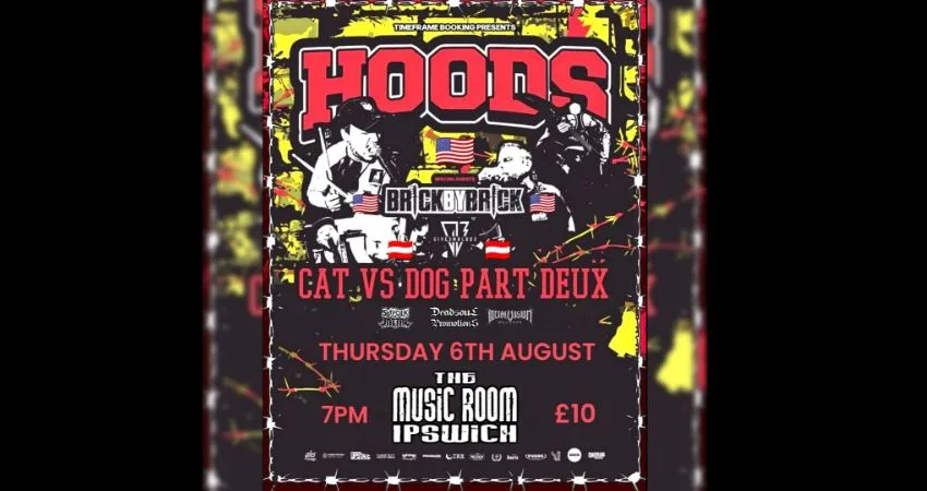 HOODS (USA) + BRICK BY BRICK (USA) + GIVE'EM BLOOD (AUS) - LIVE AT THE MUSIC ROOM - IPSWICH at The Music Room