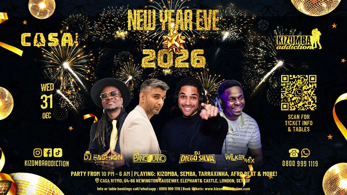 The Gold NYE Kizomba Party 2027 at Casa Ritmo