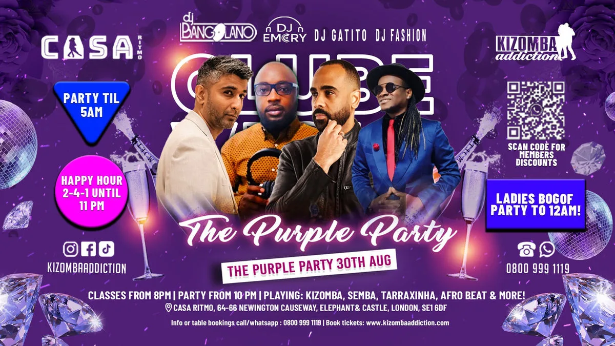 Vício — The Purple Party | Saturday 15 August | Until 5AM at Casa Ritmo