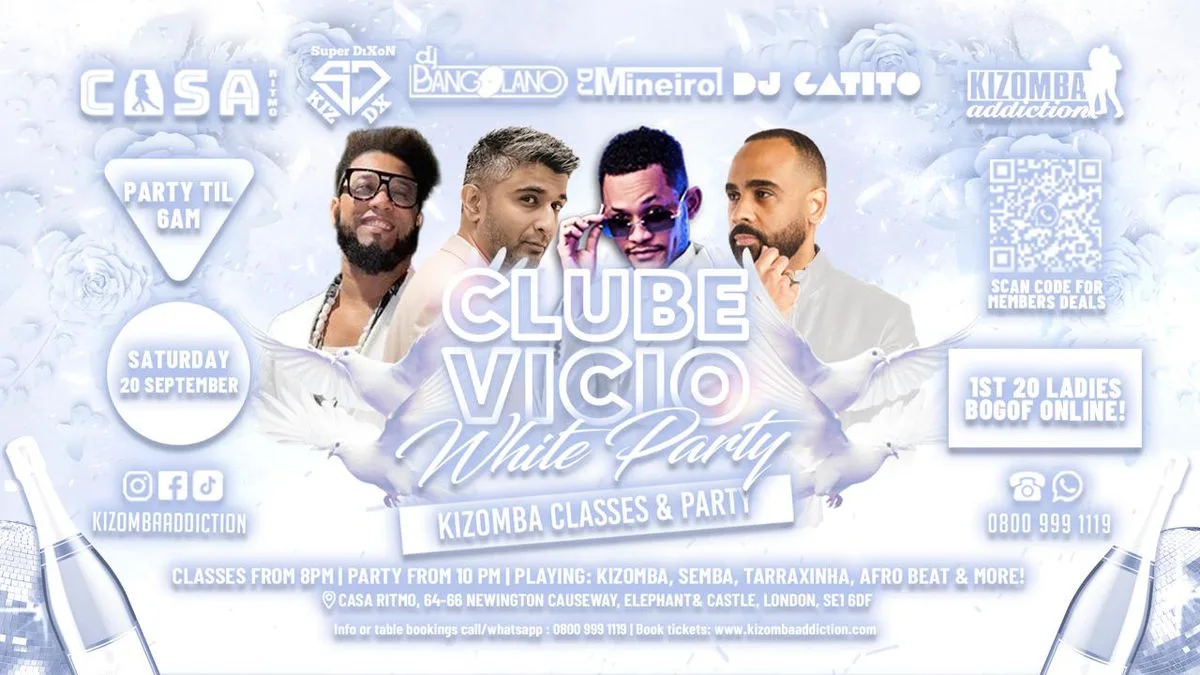 Vício — White Party Edition | Kizomba Classes & Party Until 5AM at Casa Ritmo