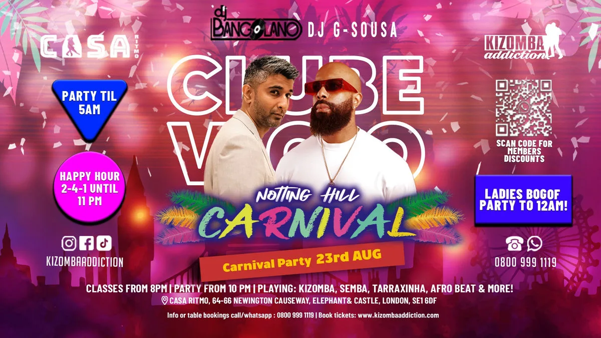 Vício — Notting Hill Carnival Edition | Saturday 29 August | Until 5AM at Casa Ritmo