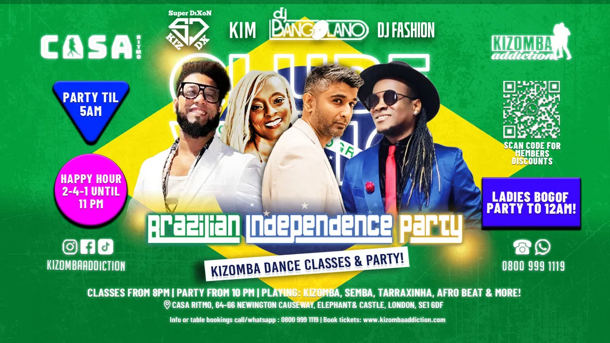 Vício — Brazilian Independence Day Edition | Kizomba Classes & Party Until 5AM at Casa Ritmo
