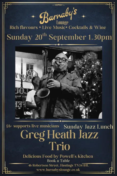 Greg Heath Jazz Trio ~ 1.30pm