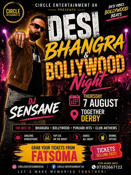 Desi Bhangra Bollywood Night In Derby