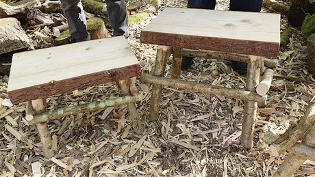 Hand Craft A Rustic Stick Frame Stool or Small Table