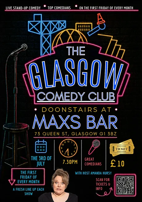 GLASGOW COMEDY CLUB DOONSTAIRS AT MAXS
