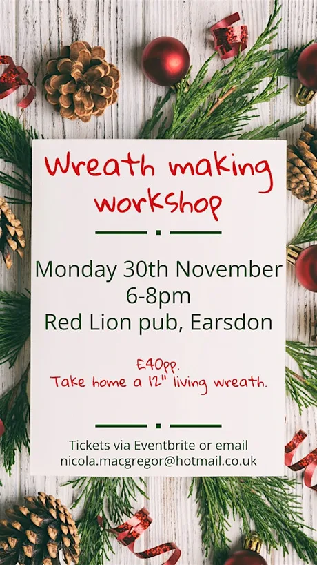 Christmas wreath making workshop