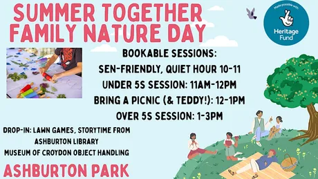 Under 5s Family Nature session at Ashburton Park