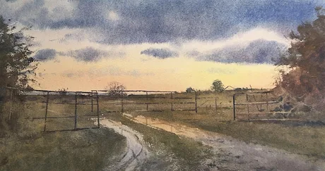 Paint an Evening Landscape in Watercolour