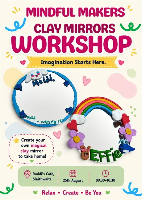 Polymer clay mirror workshop