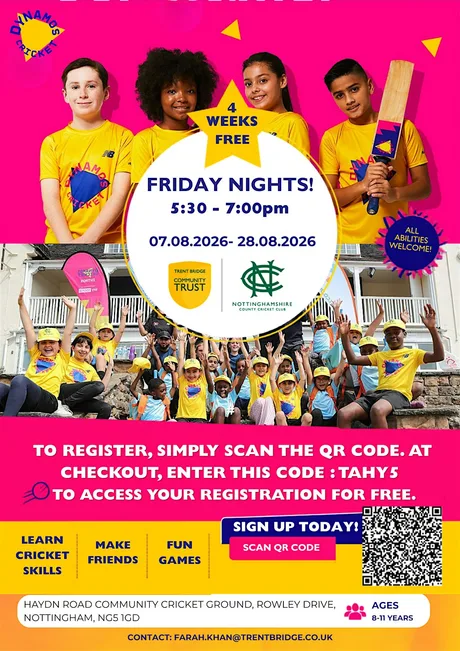 Dynamos Cricket Free activity Nottingham