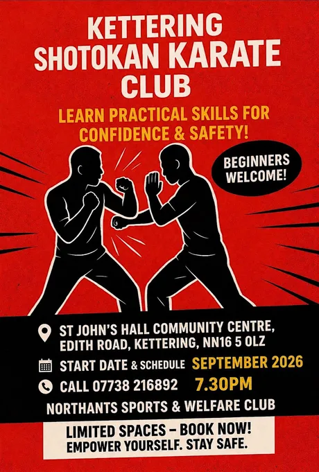 10 WEEK BASIC ADULT SELF DEFENCE COURSE SEP 26 - KETTERING