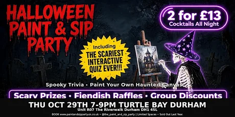 Paint Sip Halloween Turtle Bay Durham