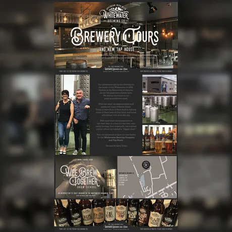Whitewater Brewery Tour and Tap House Tasting