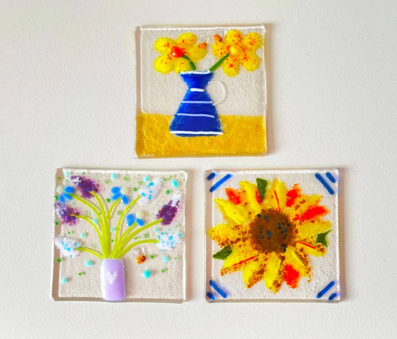 Fused Glass Autumn Scene