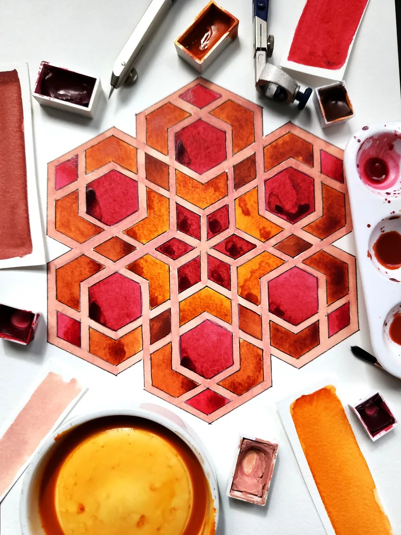 Islamic Geometry for Beginners: Six-fold pattern from Cairo