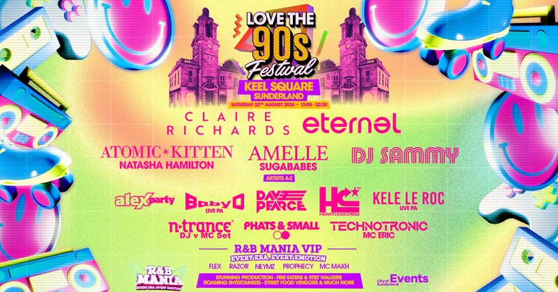 CLAIRE RICHARDS, ETERNAL & MORE | Love the 90s Fest | Keel Square, Sunderland