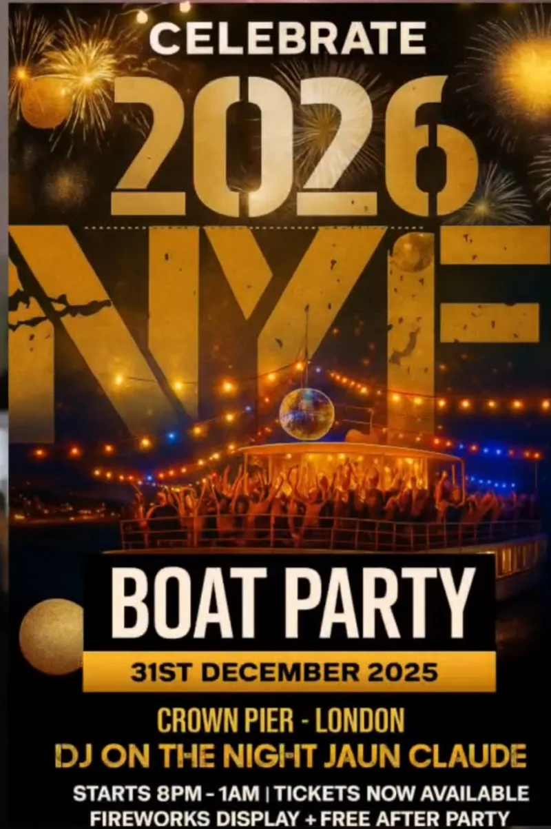 FLASH SALE- NEW YEAR'S EVE ON THE THAMES WITH FIREWORKS AND SECRET AFTER-PARTY