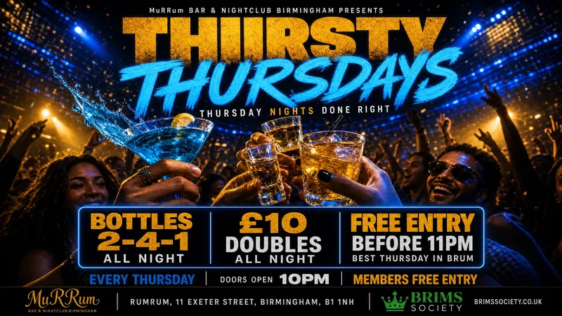 THIRSTY THURSDAYS -- THURSDAY IS THE NEW FRIDAY!