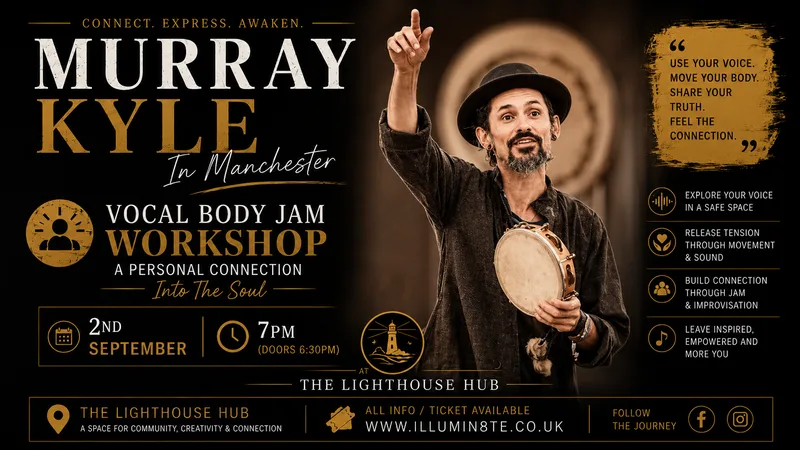 MURRAY KYLE VOCAL BODY JAM WORKSHOP (WEDNESDAY 2ND SEPTEMBER) @ THE LIGHTHOUSE HUB 7PM