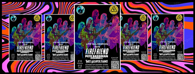 Firefriend, Pete Bassman (ex Spacemen 3), Thee Lucifer Sams and Echoes of Distant Stars - Outpost Liverpool - Thursday 22 October 2026