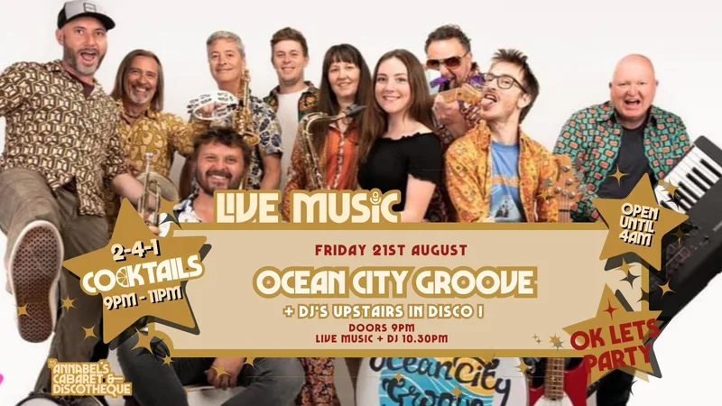 Live Music: OCEAN CITY GROOVE // Annabel’s Cabaret & Discotheque