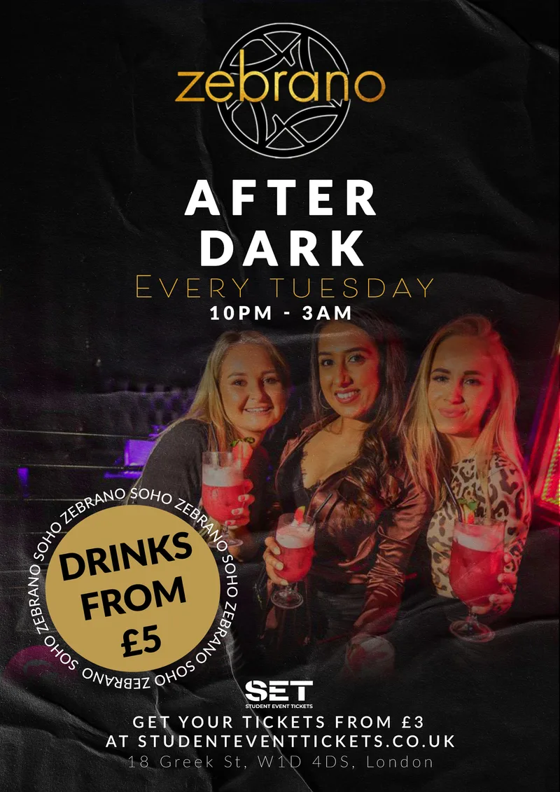 TUESDAYS @ ZEBRANO SOHO 18TH AUGUST