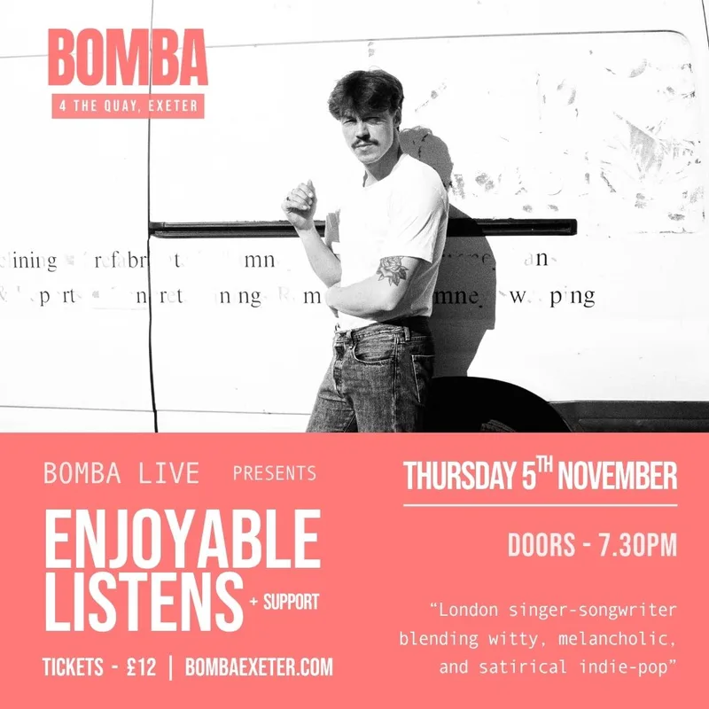 Bomba Live: ENJOYABLE LISTENS + support | 05.11.26 | Exeter