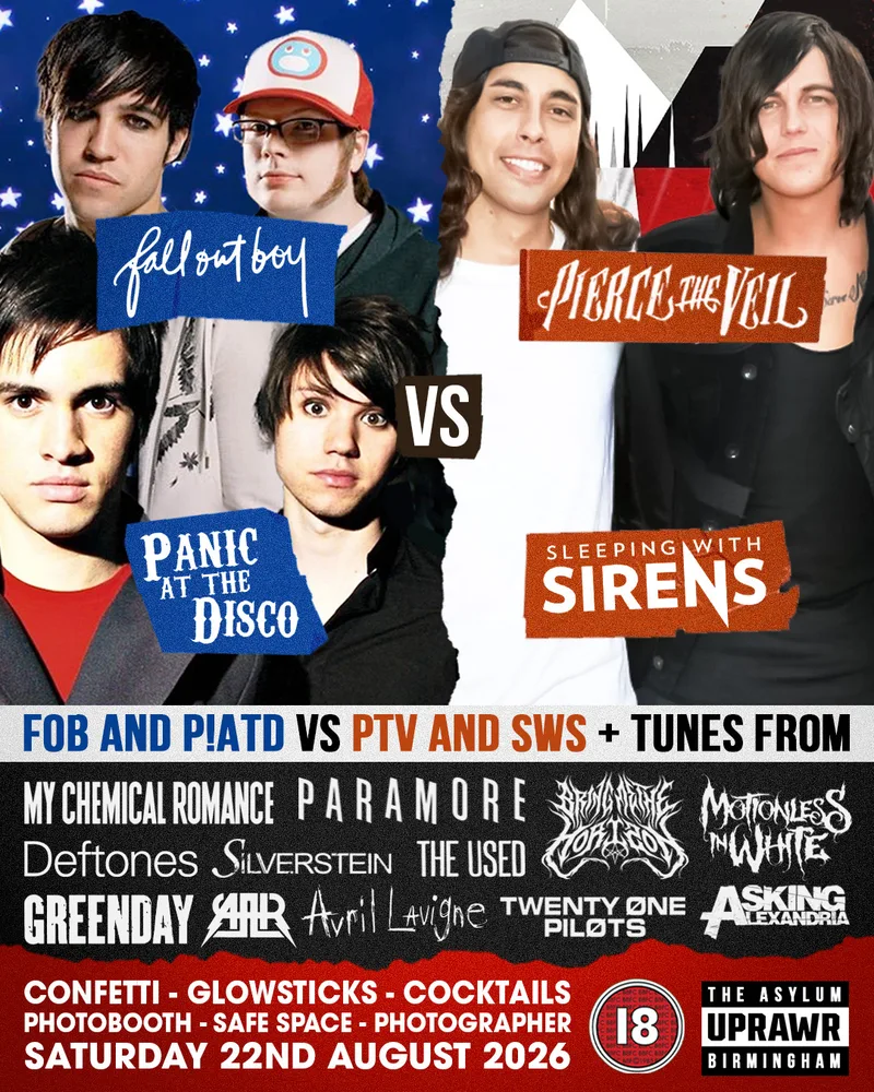 Fall Out Boy & P!ATD vs Pierce the Veil & SWS 🖤 Birmingham Emo Clubnight 🖤