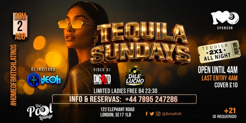 Tequila Sundays: REGGAETON, DEMBOW & LATIN HITS