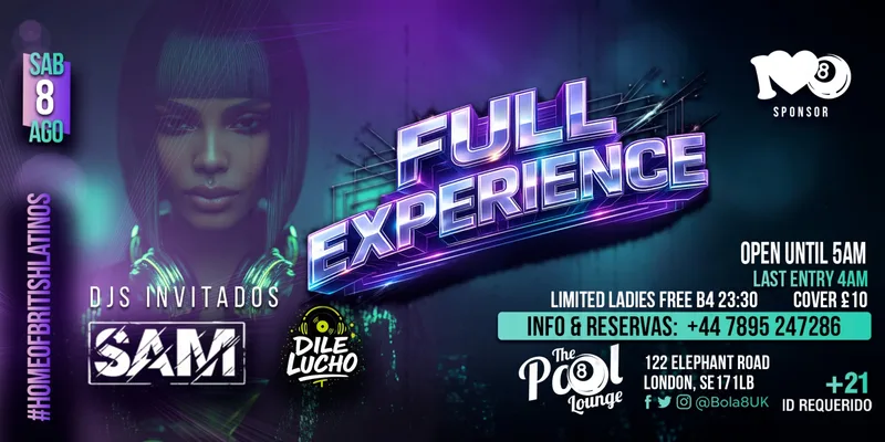 Full Experience at Bola 8 | Saturday 8 August