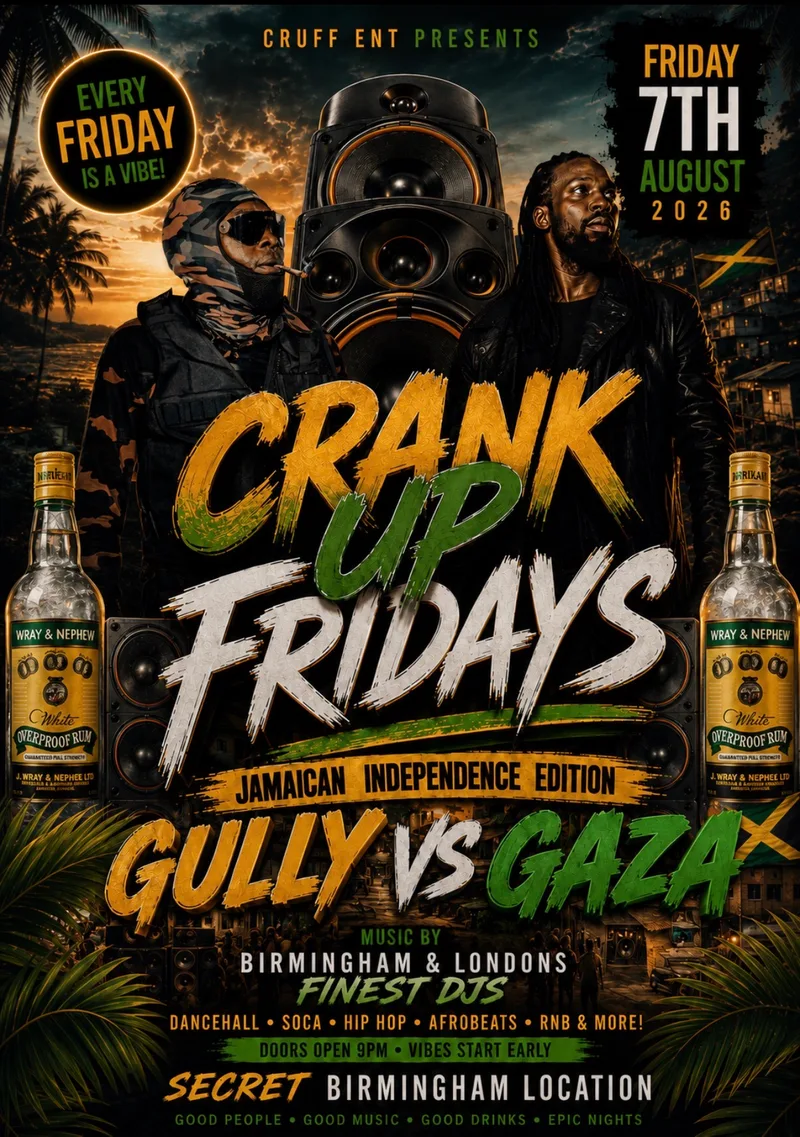 CRANK UP FRIDAYS - JAMAICAN 63 INDEPENDENCE EDITION π―π²π΄