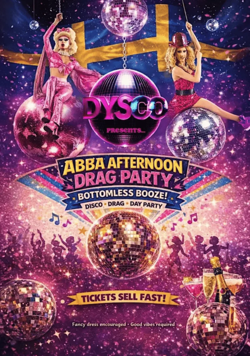 Afternoon ABBA Drag Party FRIDAY 18TH SEPTEMBER